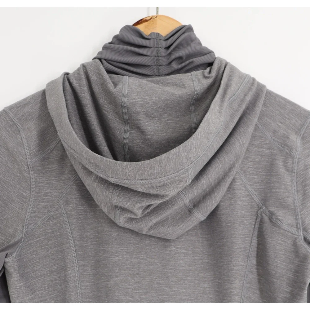 Lululemon Women's Sz 10 Daily Practice Hooded Jacket Heathered Slate Gray